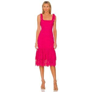 Lovers + Friends Day Keeper Midi Pink Lace Dress NWT Small